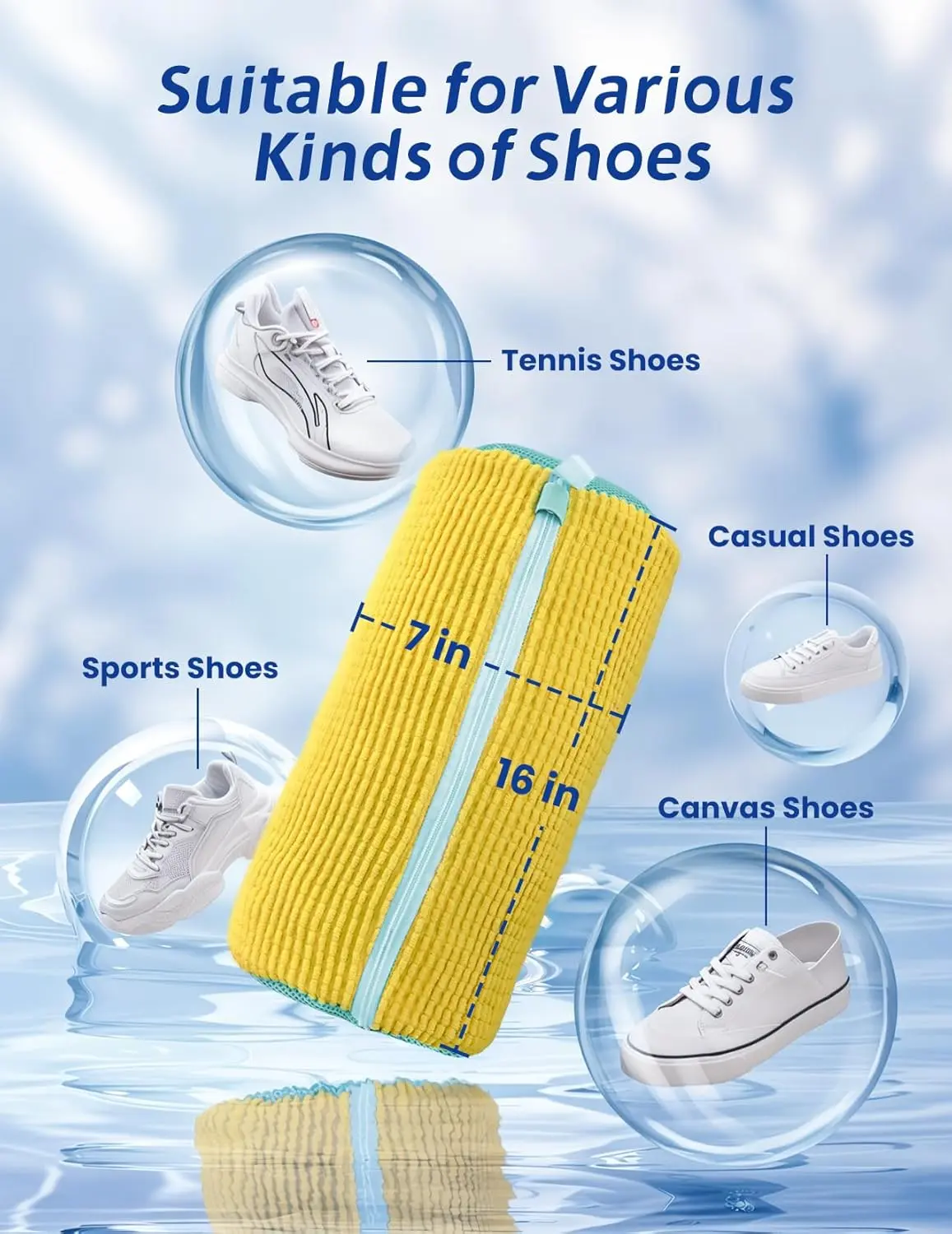 Laundry Shoe Washing Bag for Washing Machine - Protect Your Footwear during the Wash Accessories shoe washing,Mesh Accessory mesh laundry