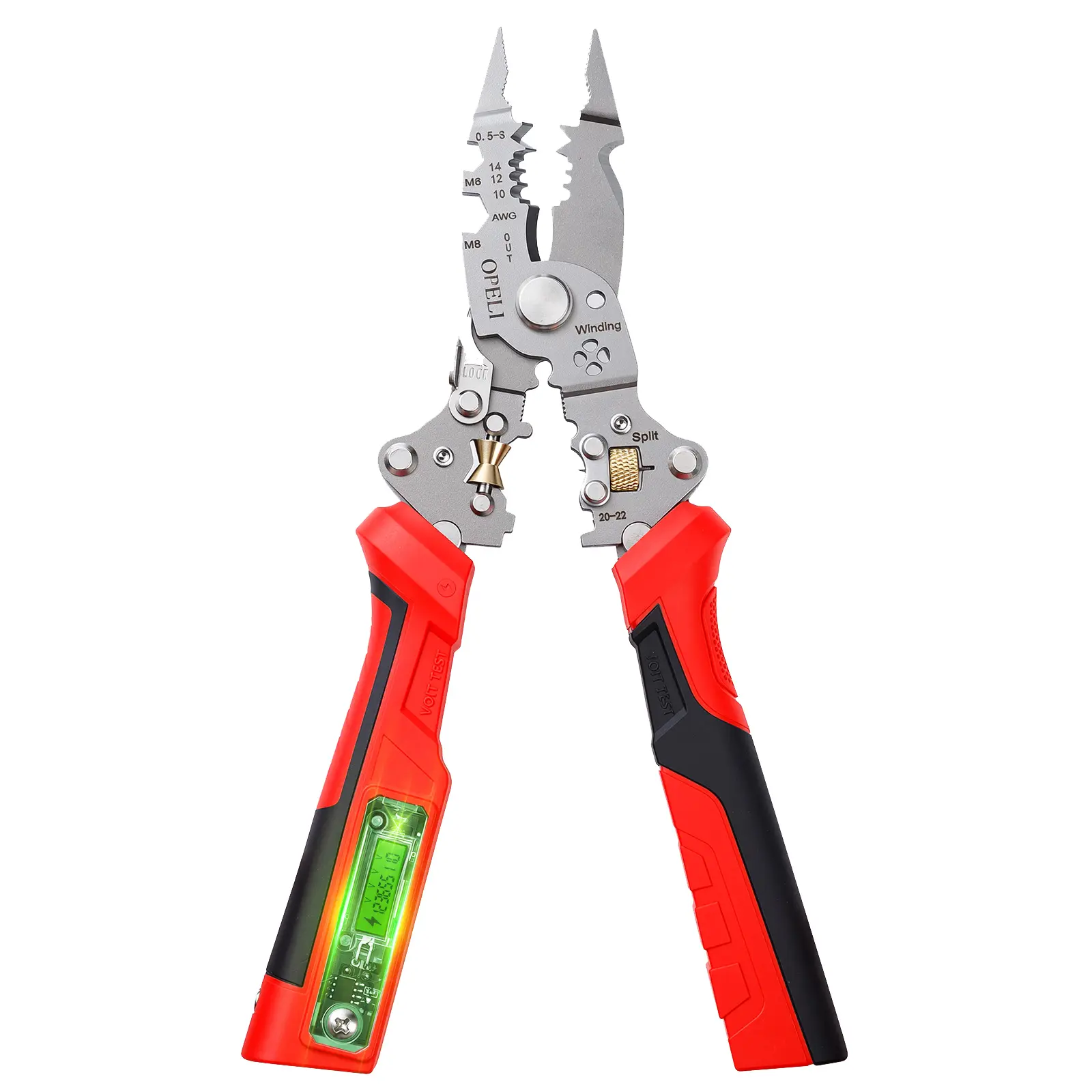 16-in-1 Wire Stripping Pliers, 2026 New Rechargeable Wire Strippers Tool with Voltage Tester&Alarms, Detectable 12-250V, Heavy-Duty Electrical Pliers&Wire Cutters–for Professional and Home Use