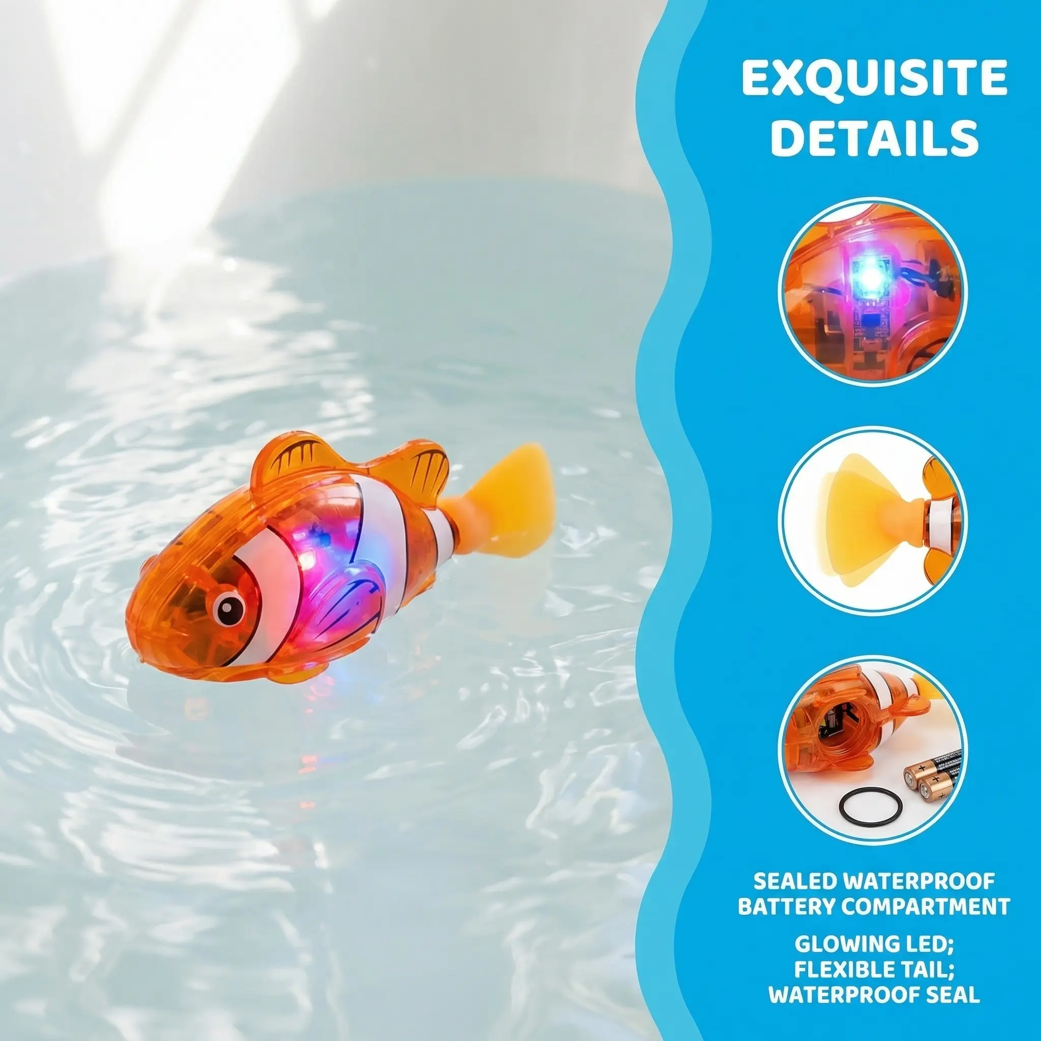 4pcs/set Electronic Fish Bath Toy For Game For Party