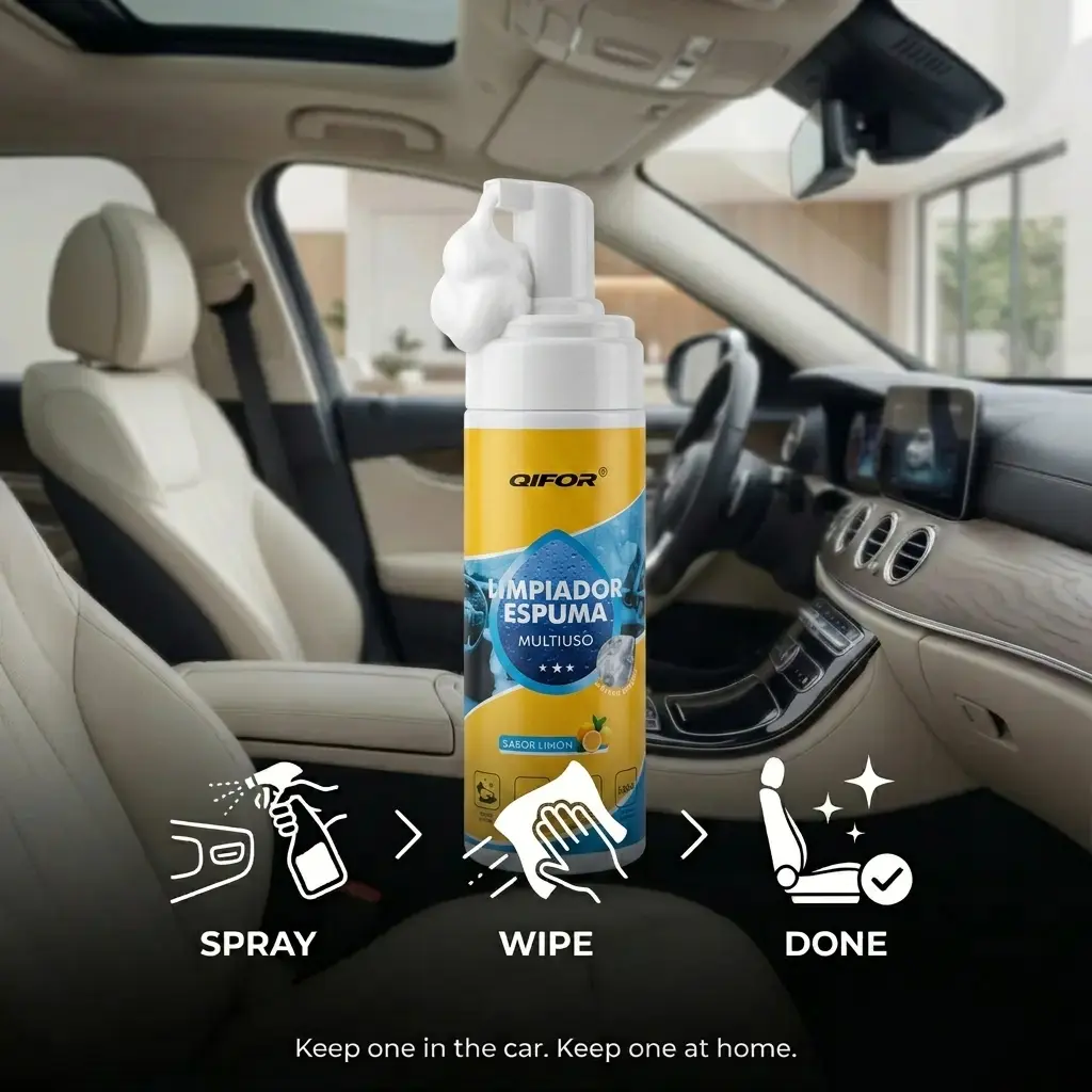 4-in-1 Multi-Enzyme Foam Spray Cleaner - Heavy Duty Deep Cleaning House & Car Detailing Products, Stain Removal for Car Interior & Sofa,outdoorfun Car Detailer