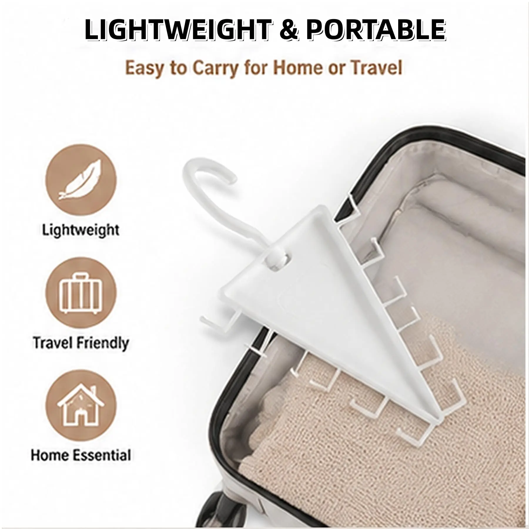V Shaped Double-Sided Closet Organizer Hanger, 360° Rotatable Space Saving Clothes Hanger Organizer, Multi-Layer Vertical Storage Rack with 12 Hooks