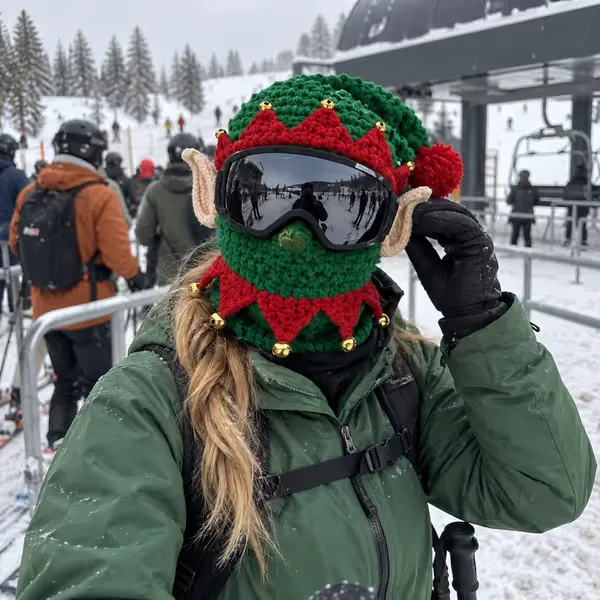 Homeandhappen - 🎅🏂 3D Christmas Knit Ski Mask | Warm Full-Face Cover in 3 Festive Styles for Ski Trips, Parties & Winter Adventures ❄️