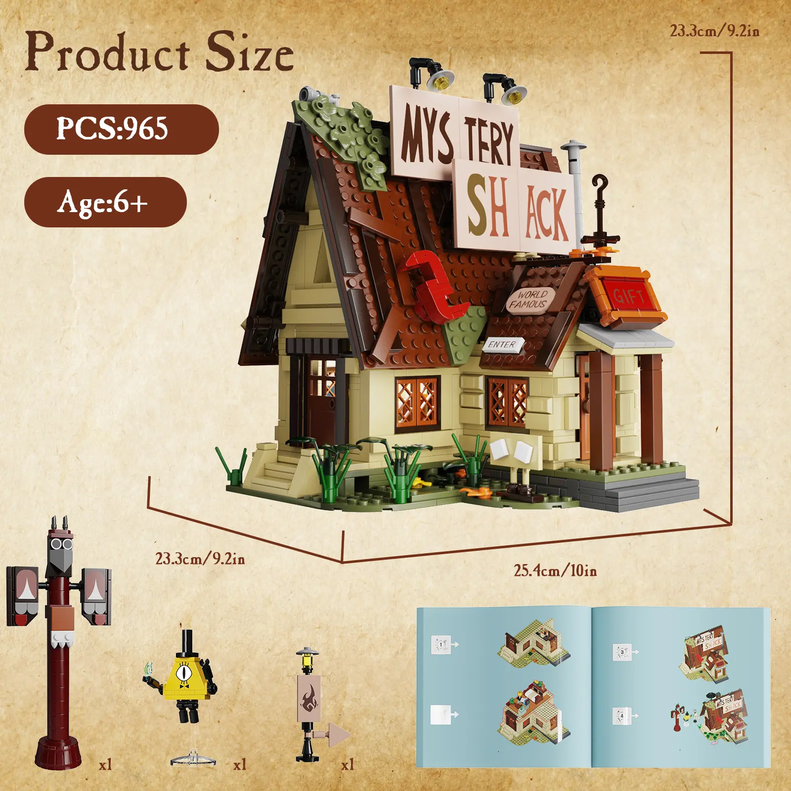 Mystery Small Cabin House Building Blocks Set (968 pcs) – Bring Holiday Adventure to Life with Creative DIY Fun, Ideal for Kids, Teens & Fans During Christmas Season