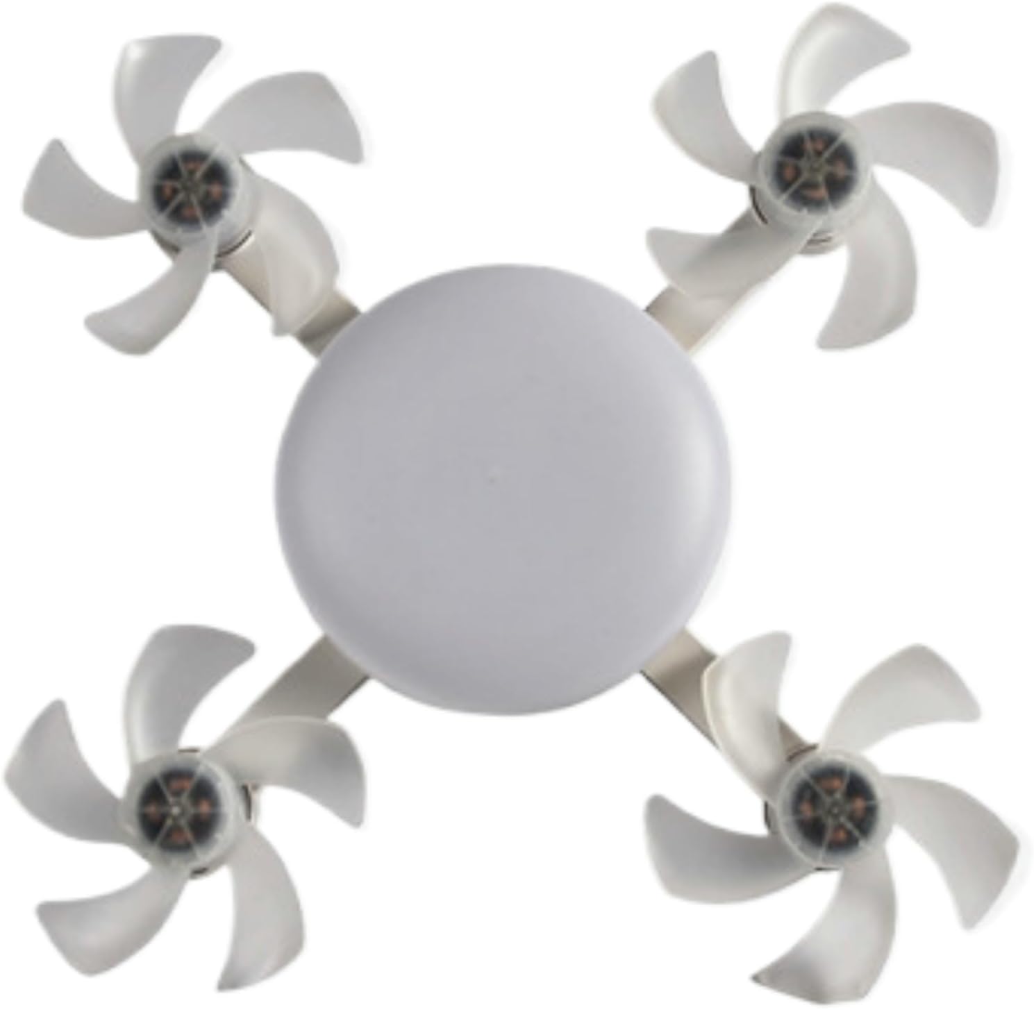 Screw-in Ceiling Fan Light Bulb with Remote Control, E27 Socket Fan Light 3 Speed Adjustable Dimmable LED Light Bulb Fan 3000K-6000K Color for Bedroom, Kitchen, Garage