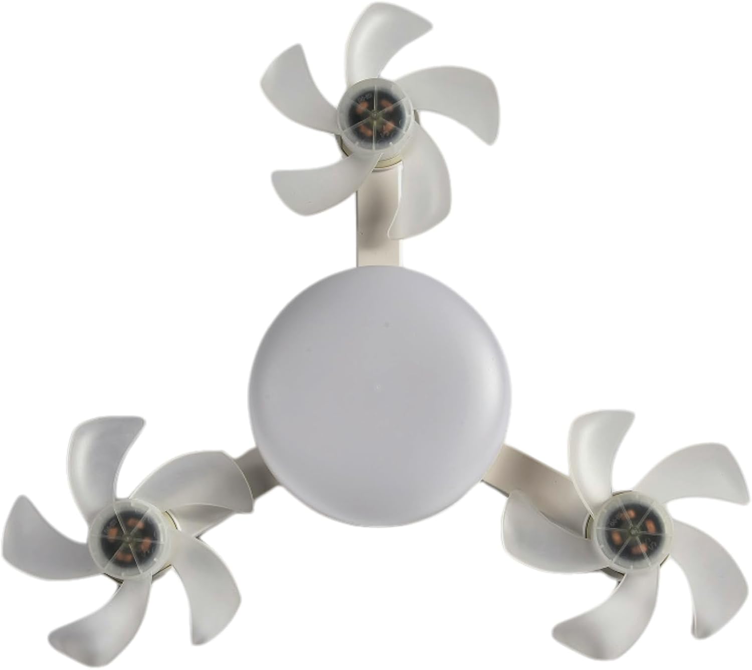 Screw-in Ceiling Fan Light Bulb with Remote Control, E27 Socket Fan Light 3 Speed Adjustable Dimmable LED Light Bulb Fan 3000K-6000K Color for Bedroom, Kitchen, Garage