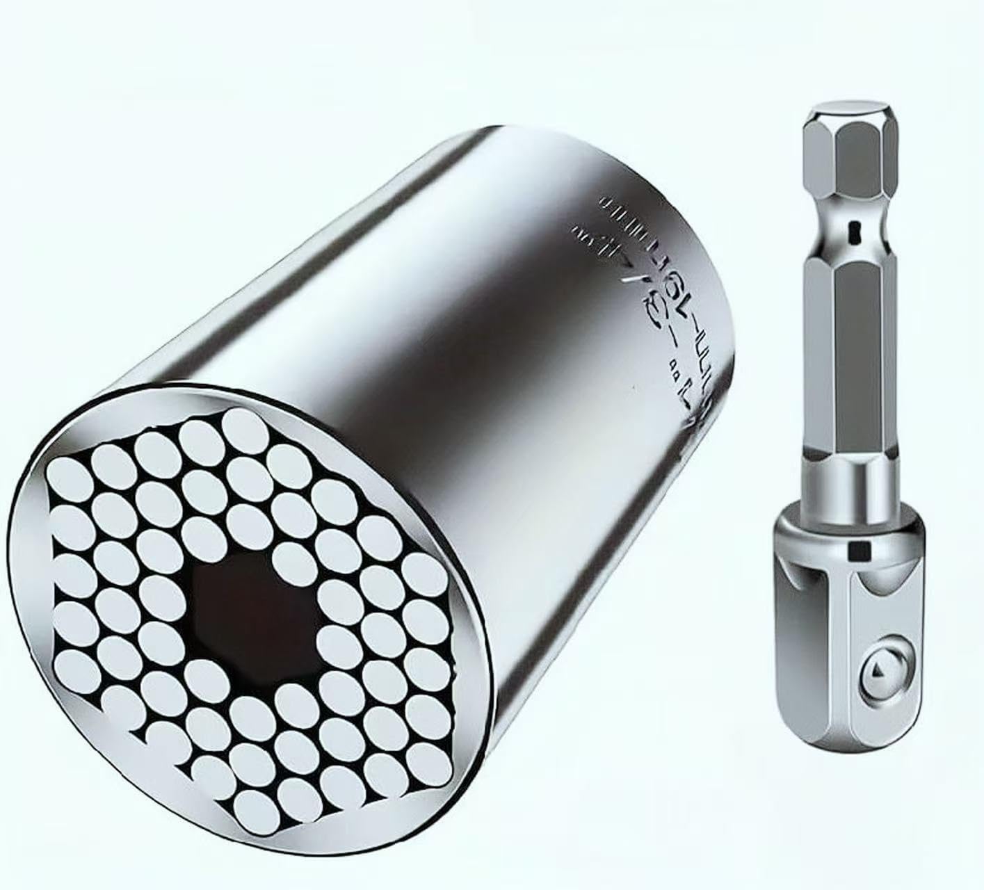 Spurtar 2/4Pcs Universal Socket Set (11-32mm 7-19mm) for Unscrew Any Bolt | Multi-Function Universal Socket Tool with 3/8" 1/2" Power Drill Adapters Birthday Gift for Dad, Husband, Man, Handyman