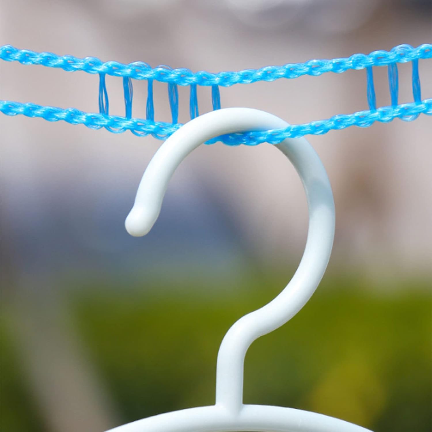 Clothesline - Windproof Nylon Clothesline with Hooks Clothes Drying Line Travel Clothes Line Portable Laundry Line for Indoor Outdoor Camping Home Hotel