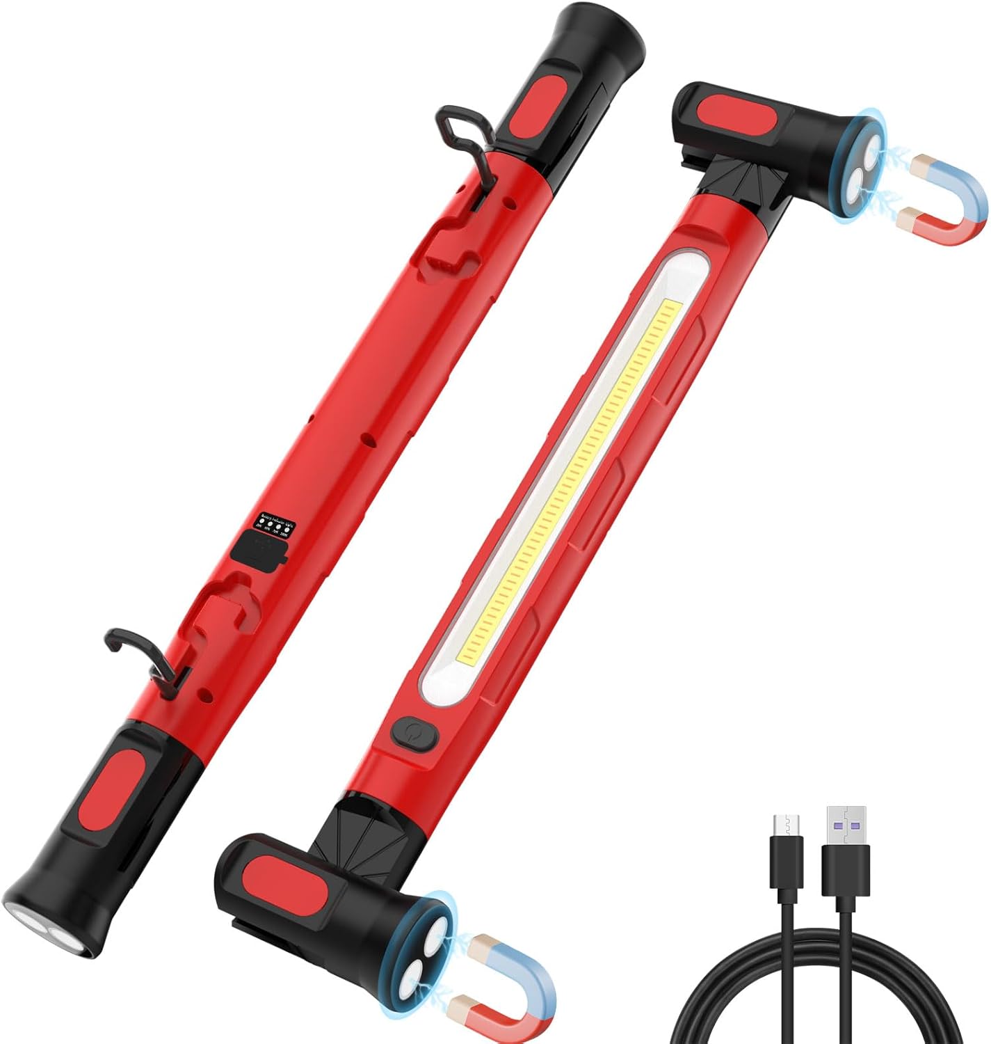 ERAY Magnetic LED Work Light, 6000mAh /3000LM Rechargeable Under Hood Work Light Bar - Mechanic Light with 3 Modes 360° Adjustable Waterproof, Car Repairing Inspection Garage Workshop Emergency