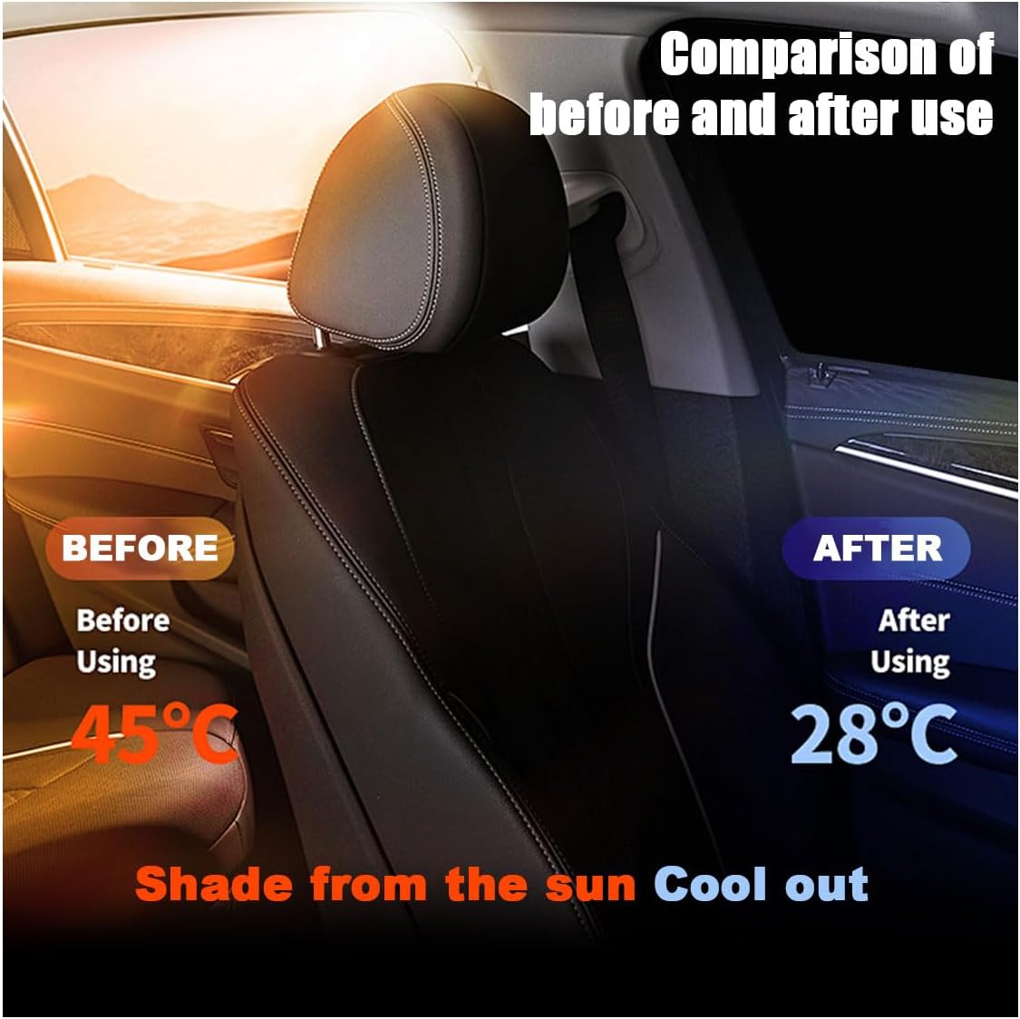 Car Window Tint Film for Auto Sun Shade Roll Width 20"×Length 19.68Ft Universal Dark Vinyl Protection Film with 5/15/20/35% VLT, Privacy Sunlight Heat UV Block Protection & Scratch Resistant