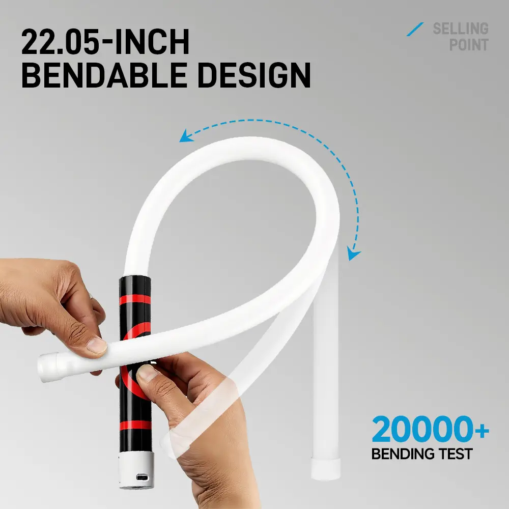 Bendable LED Flashlight Stick - 28" Flexible Design, 7-Hour Long Battery Life, High Lumens for Off-Road, Garage Mechanics, and Hard-to-Reach Areas Like Engine Bays fathersdaygift