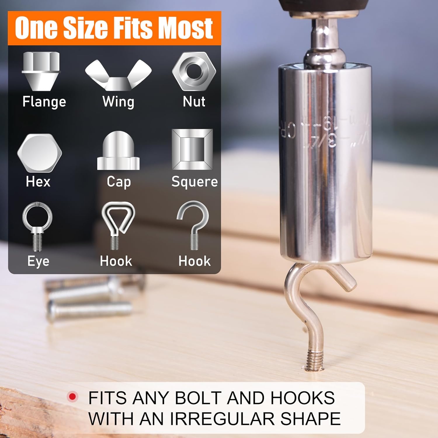 Spurtar 2/4Pcs Universal Socket Set (11-32mm 7-19mm) for Unscrew Any Bolt | Multi-Function Universal Socket Tool with 3/8" 1/2" Power Drill Adapters Birthday Gift for Dad, Husband, Man, Handyman