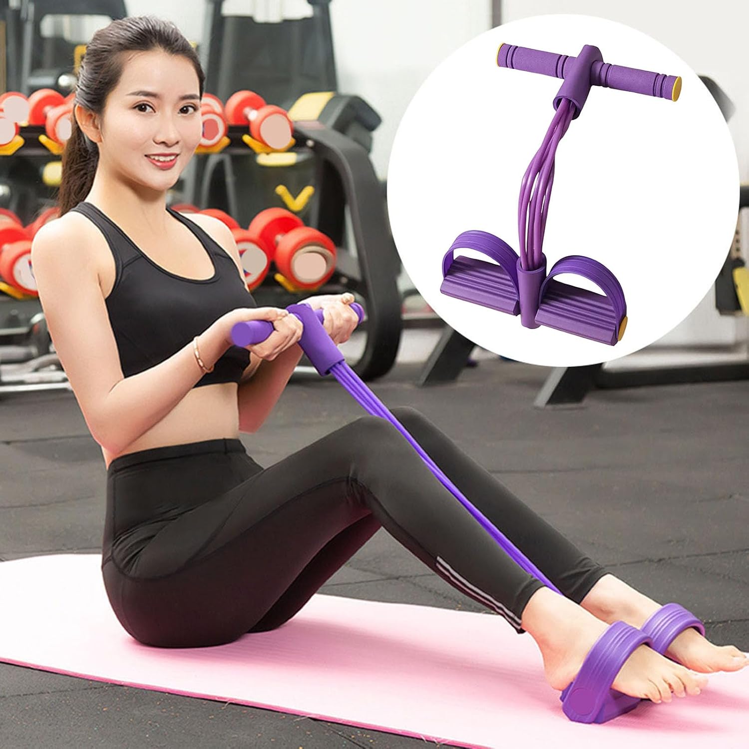 NEW ARRIVING Multifunction Pedal Resistance Band🏋️ Pedal Resistance Band Multifunction Tension Rope Elastic Yoga Pedal Puller Body Stretching Trainer Home Gym Workout Equipment