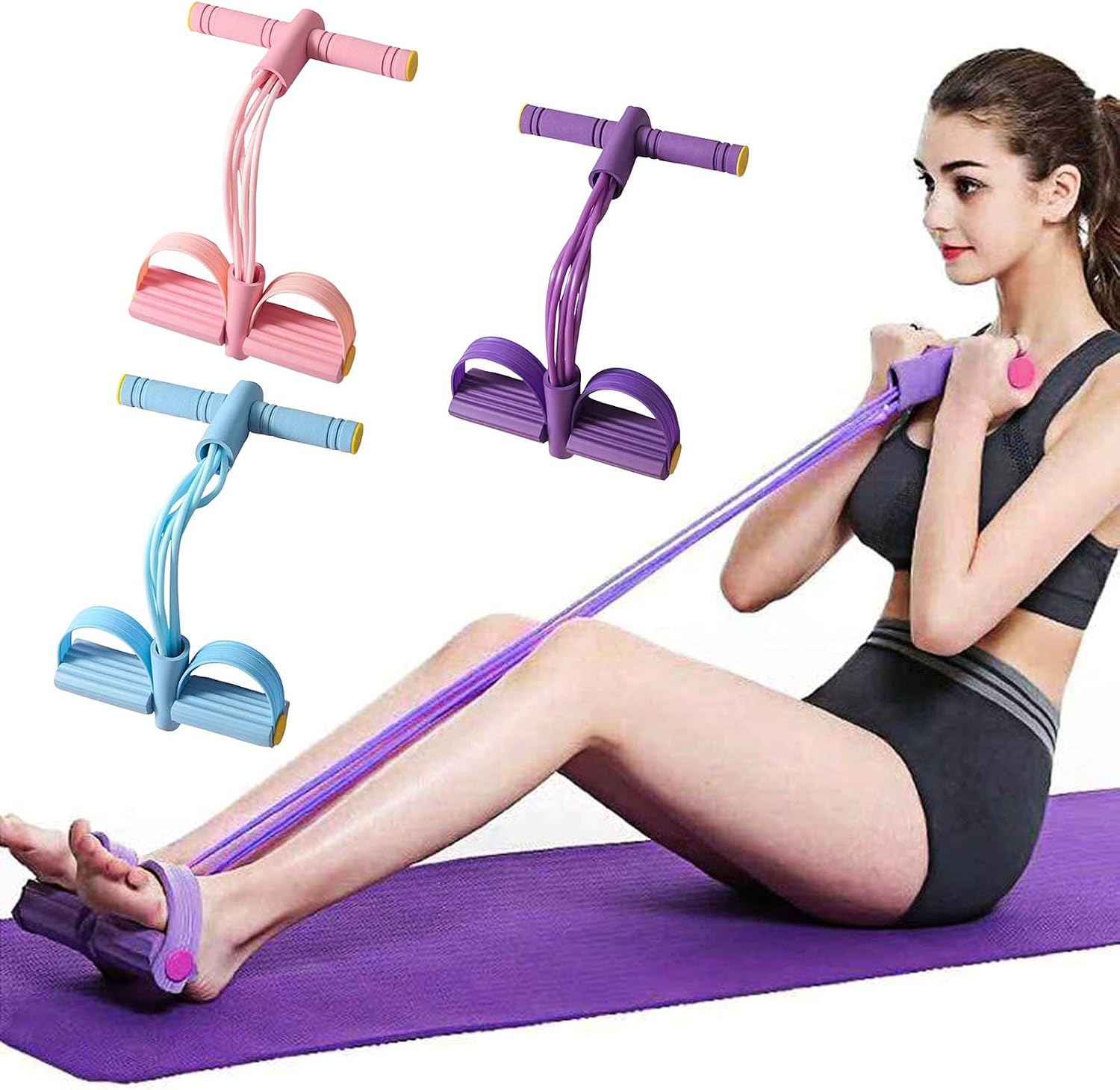 NEW ARRIVING Multifunction Pedal Resistance Band🏋️ Pedal Resistance Band Multifunction Tension Rope Elastic Yoga Pedal Puller Body Stretching Trainer Home Gym Workout Equipment