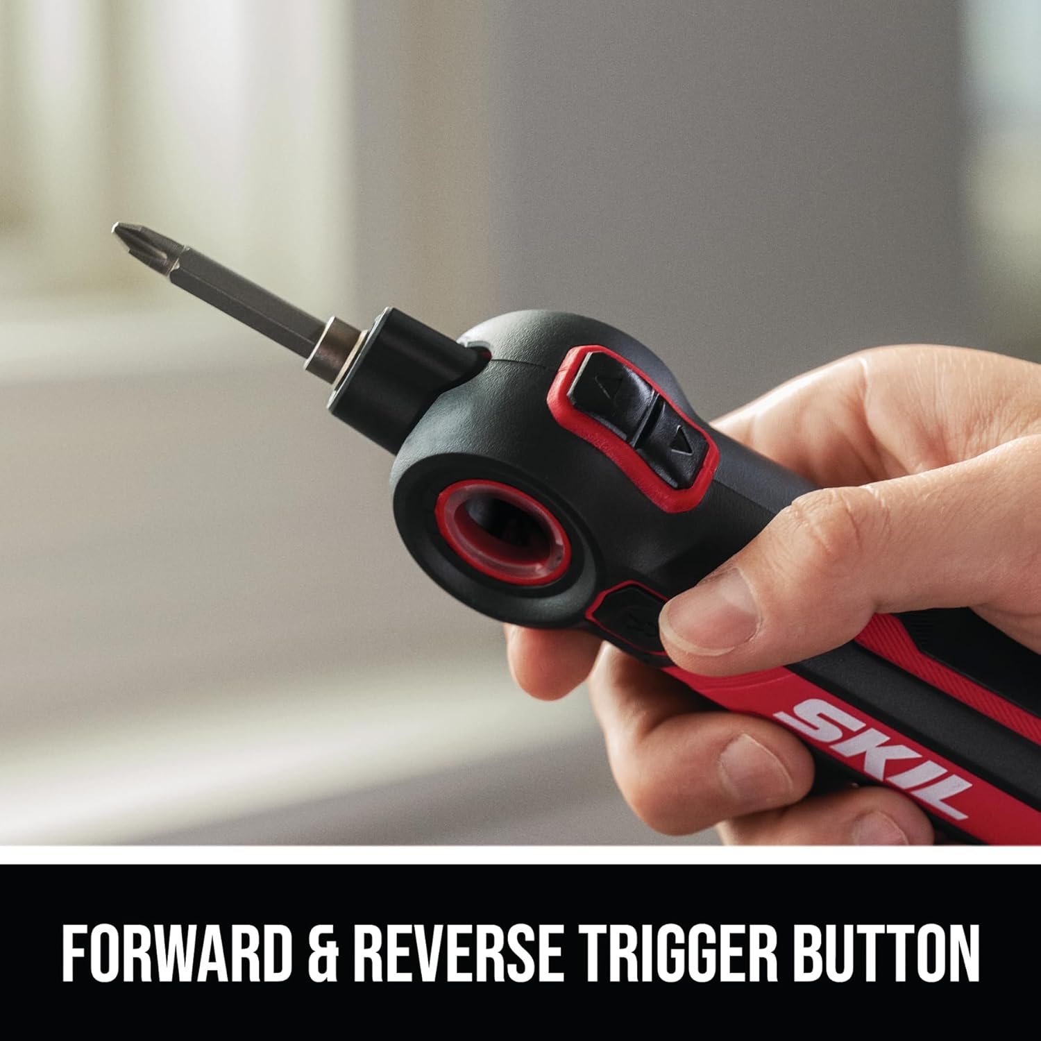 SKIL Twist 2.0 Rechargeable 4V Screwdriver with Pivoting Head, Torque Setting, USB-C Charging Cable, 28 PC Bit Set & Carrying Case