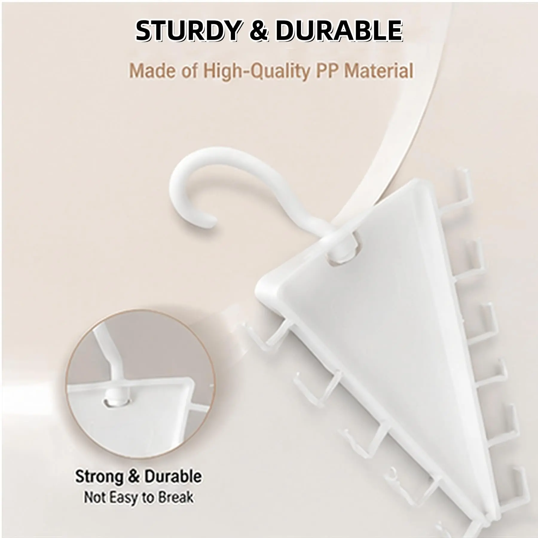 V Shaped Double-Sided Closet Organizer Hanger, 360° Rotatable Space Saving Clothes Hanger Organizer, Multi-Layer Vertical Storage Rack with 12 Hooks