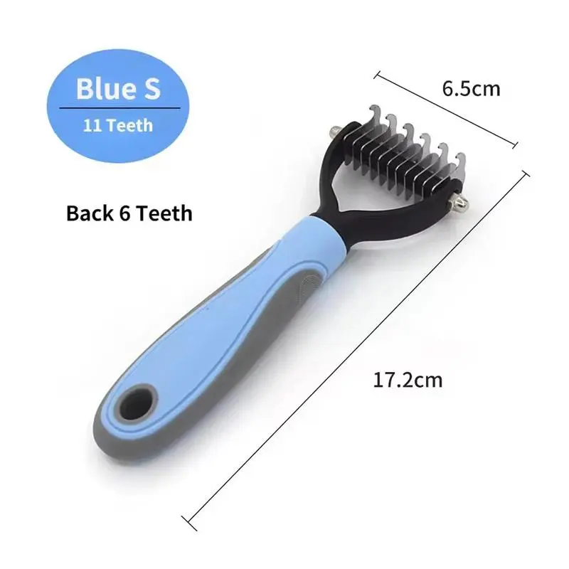Professional Pet Deshedding Brush Dog Cat Grooming Tool Hair Fur Remover Undercoat Knot Cutter Comb Fur Removal Tool for Puppy Shedding Supplies