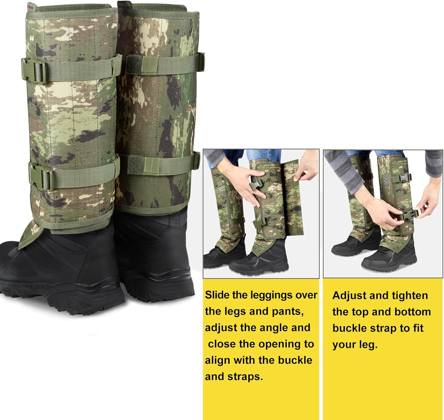 Snake Gaiters/Prevent Cuts for Hunting/Working : Durable Snake Guards, Snake Gaiter Leggings for Men & Women, Snake Bite Protection for Lower Legs, Snake Proof Gaiters with Adjustable Size