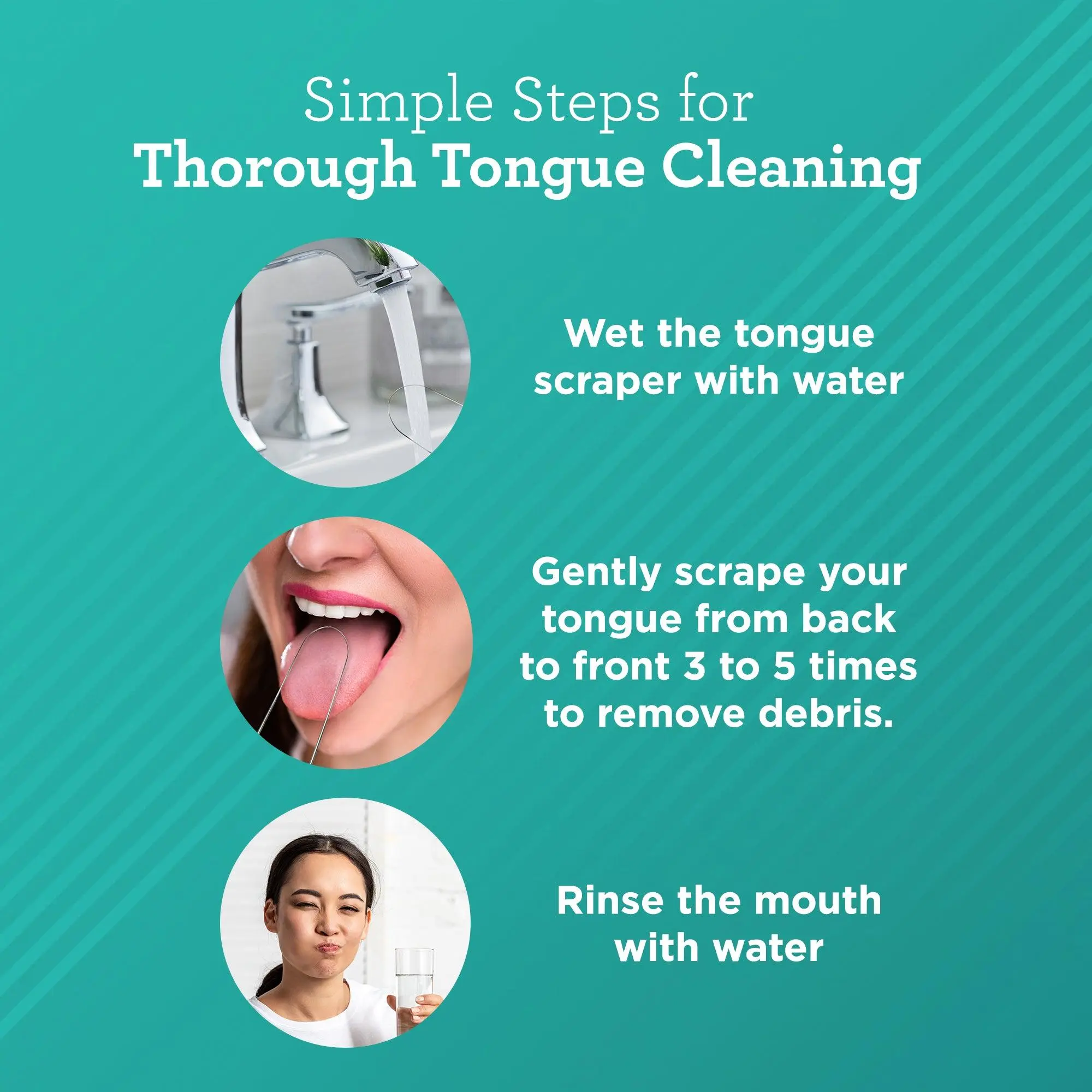 GuruNanda Tongue Scraper (2 Pack) with Travel Case, 420 Medical-grade Stainless Steel Tongue Cleaner, Aids in Fresh Breath & Oral Care