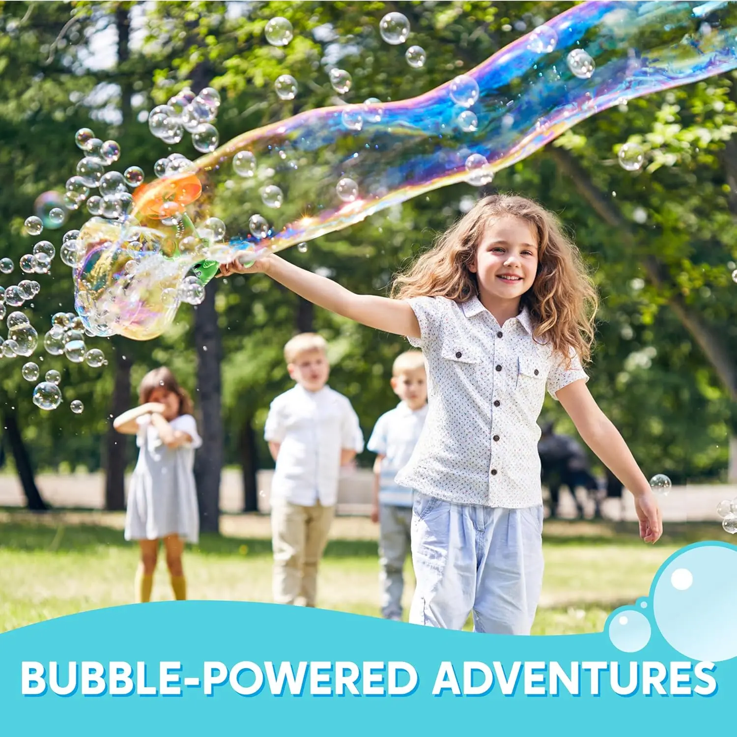 Dinosaur Bubble Gun Blower Toy, Bubble Machine with Solution Refill, Outdoor Toy for Kids, Boys, Girl, Party, Summer,Outdoor, Birthday