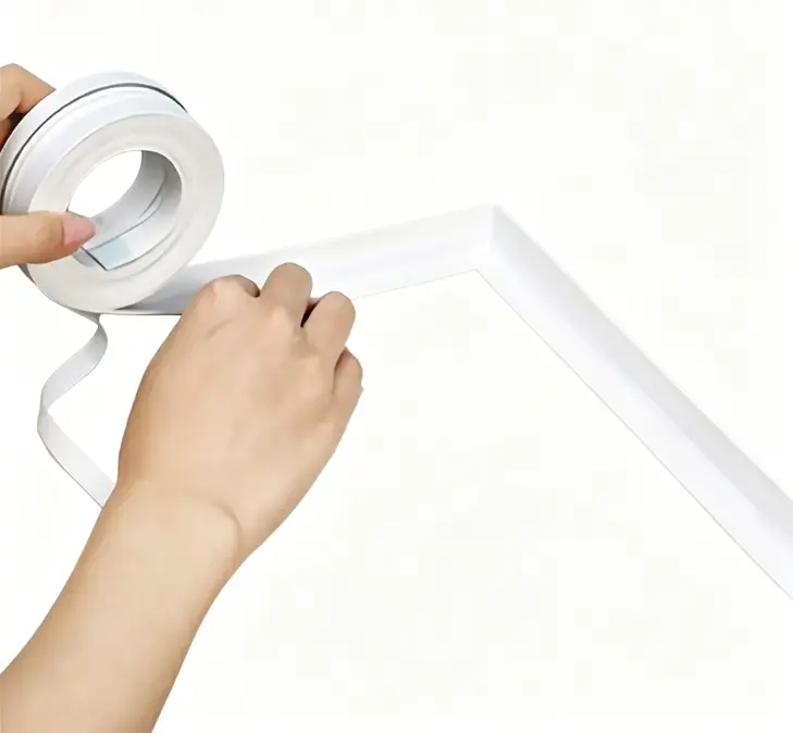 Self-Adhesive White Caulk Tape - 1/3 Roll PE Invisible Sealant Strip with Strong Adhesion, Waterproof, Easy-to-Apply for Bathroom Accessories, Kitchen Edge Protection, Adhesive Strips Waterproofers, Seal Strip Waterproofers,home essentials