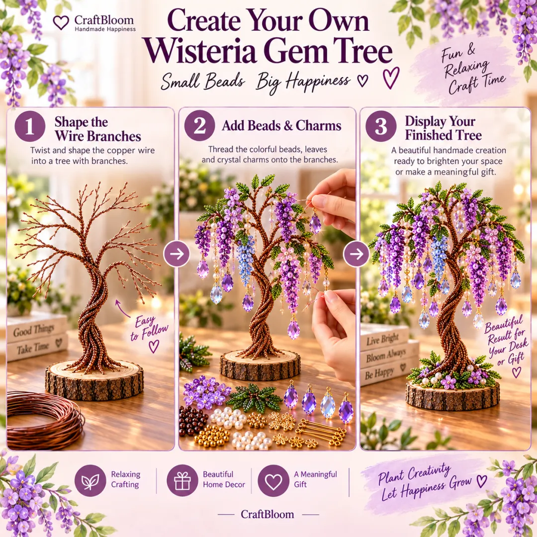 Homeandhappen - 🌳 DIY Beaded Tree Kit – Decorative Bead Craft Collection For Christmas