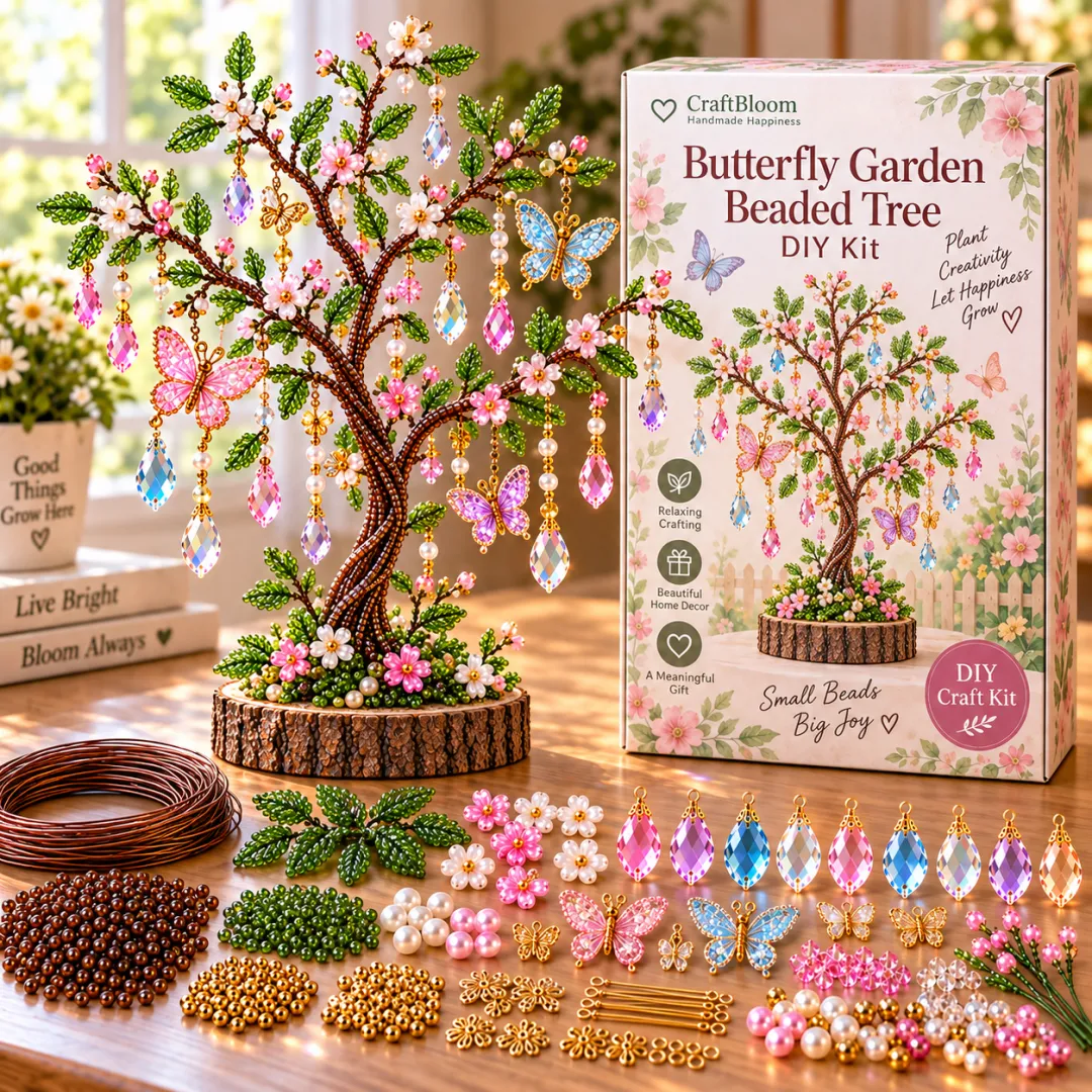 Homeandhappen - 🌳 DIY Beaded Tree Kit – Decorative Bead Craft Collection For Christmas