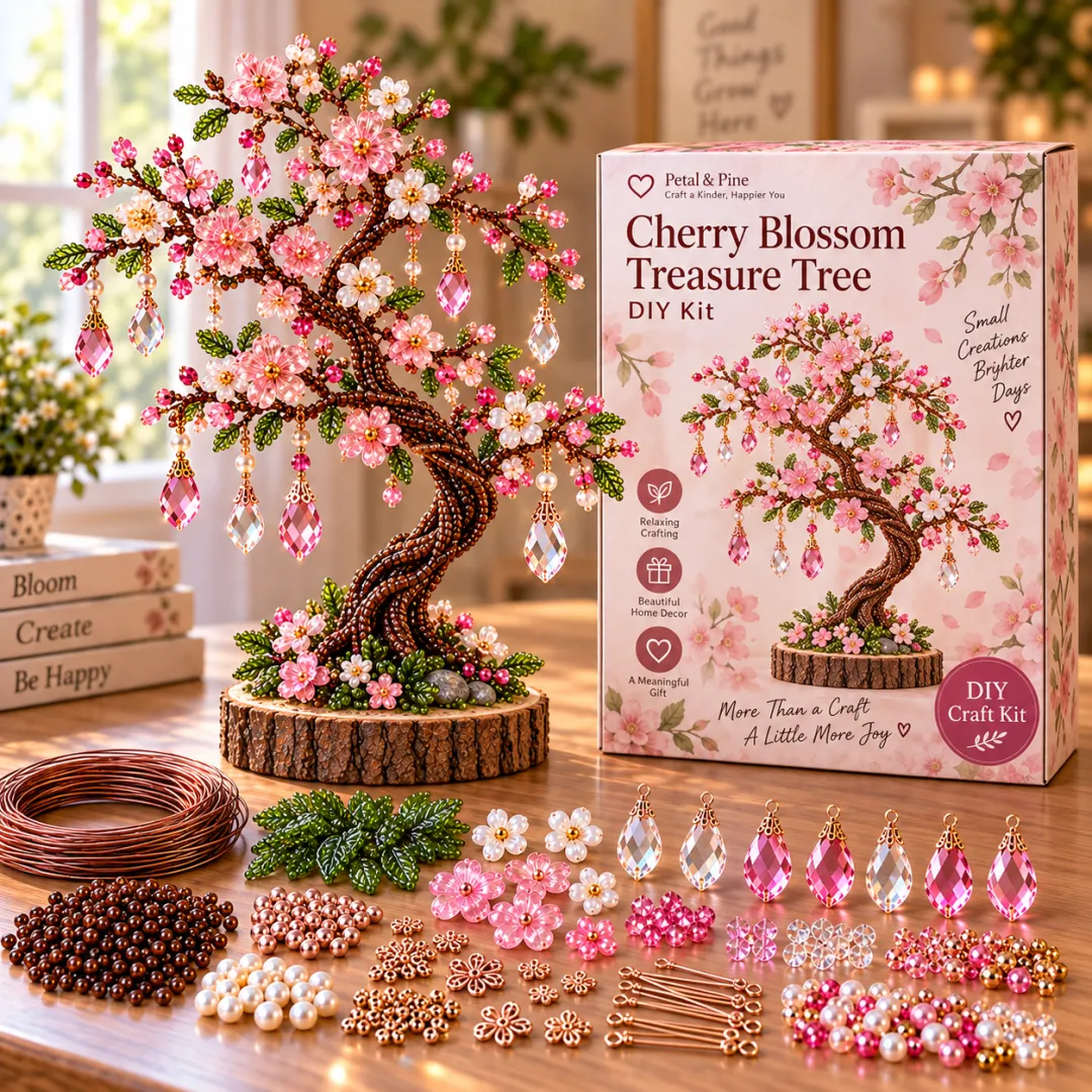 Homeandhappen - 🌳 DIY Beaded Tree Kit – Decorative Bead Craft Collection For Christmas
