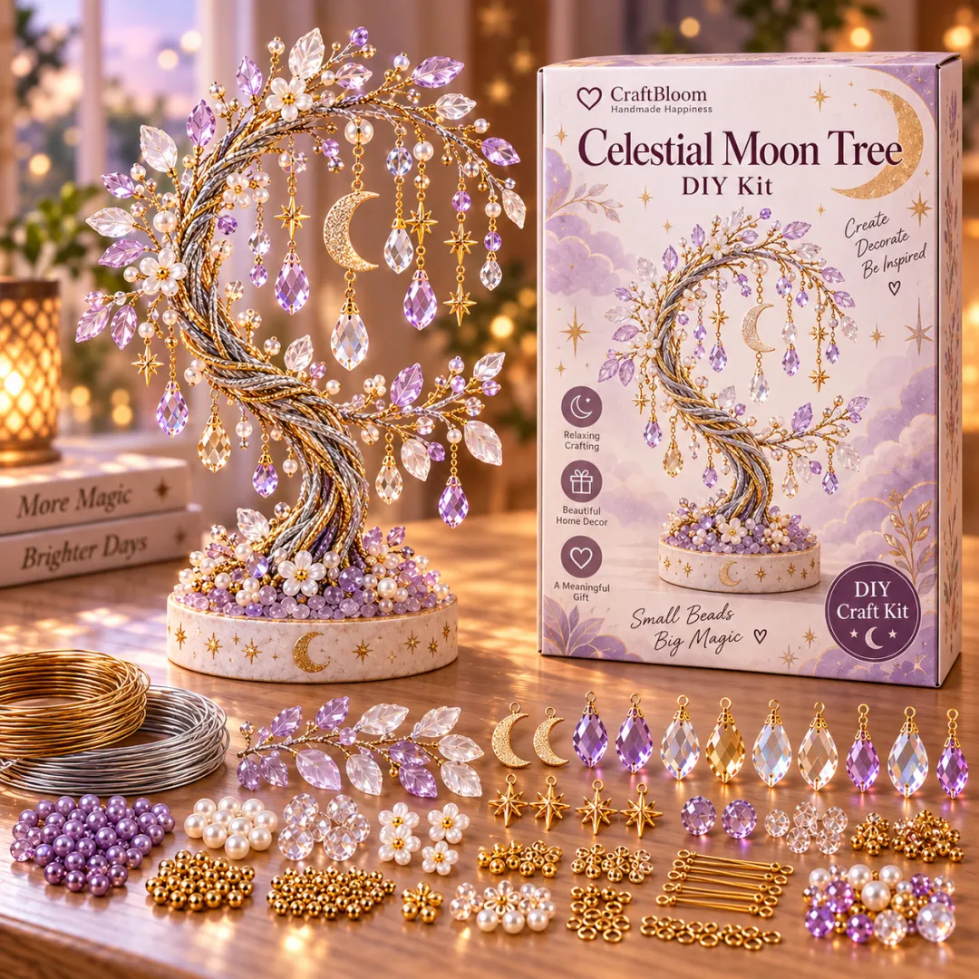 Homeandhappen - 🌳 DIY Beaded Tree Kit – Decorative Bead Craft Collection For Christmas