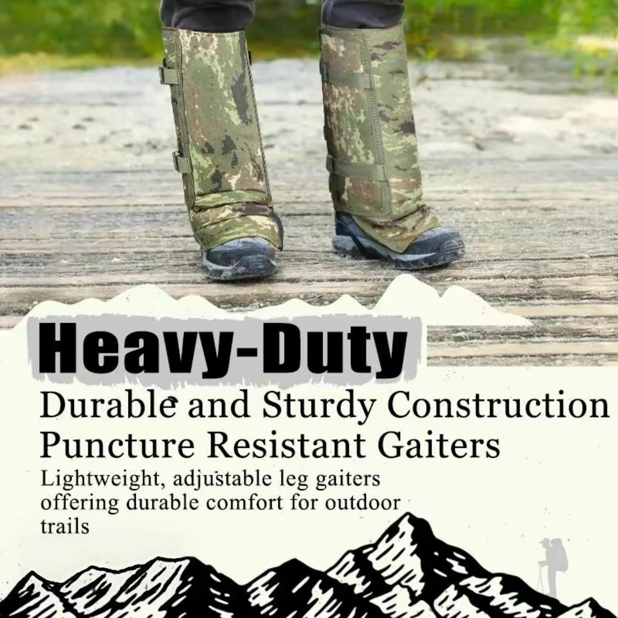 Snake Gaiters/Prevent Cuts for Hunting/Working : Durable Snake Guards, Snake Gaiter Leggings for Men & Women, Snake Bite Protection for Lower Legs, Snake Proof Gaiters with Adjustable Size