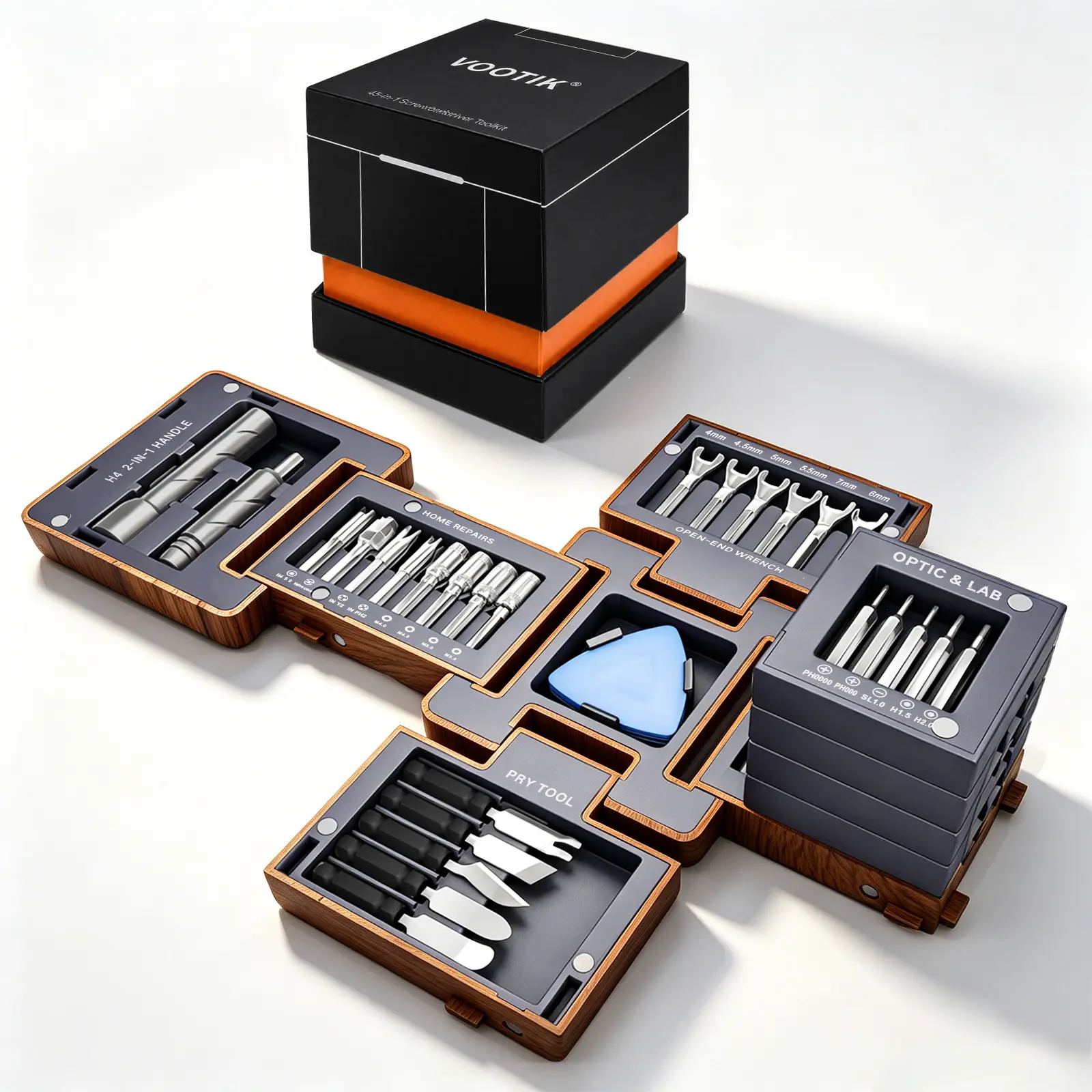 55-In-1 Magnetic Screwdriver Set, Precision Tools for Home Repair, Electronics Disassembly, Furniture Installation, Practical Gift
