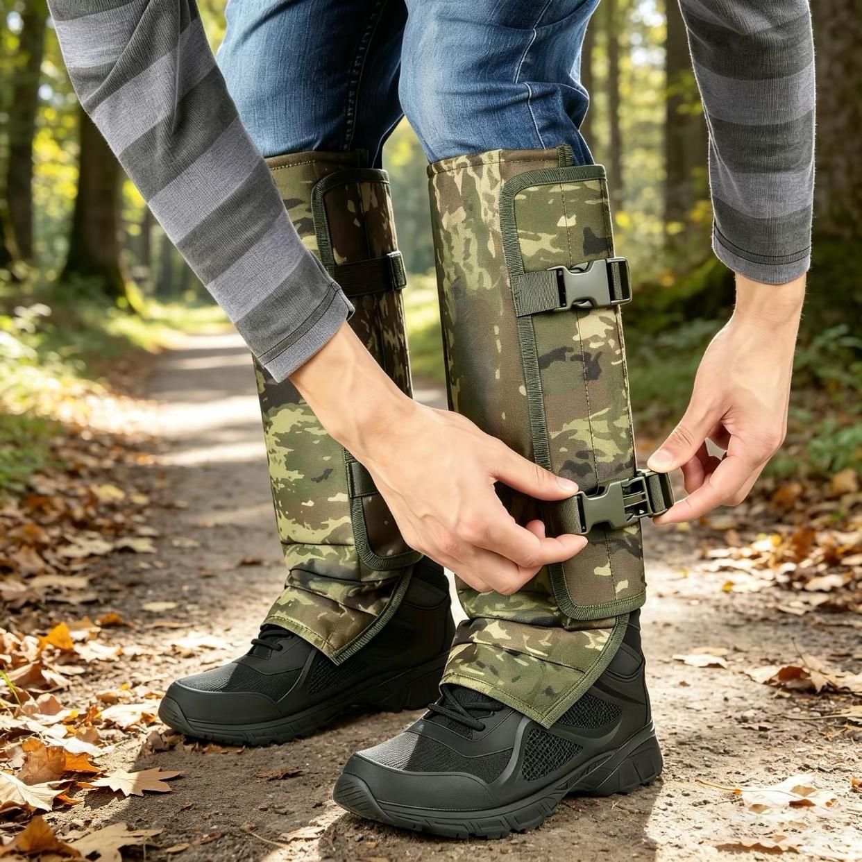 Snake Gaiters/Prevent Cuts for Hunting/Working : Durable Snake Guards, Snake Gaiter Leggings for Men & Women, Snake Bite Protection for Lower Legs, Snake Proof Gaiters with Adjustable Size