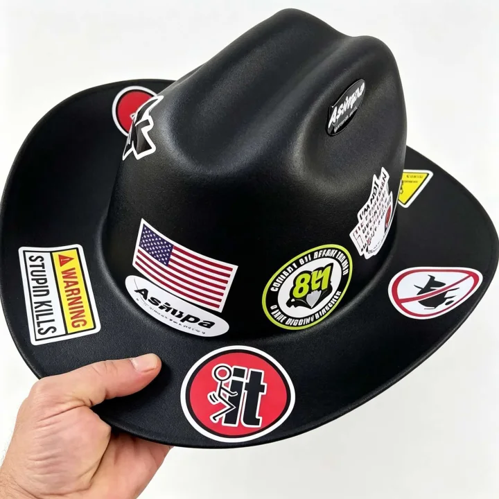 COOL Print - Cowboy Hard Hat for Men Western Style Work Helmet