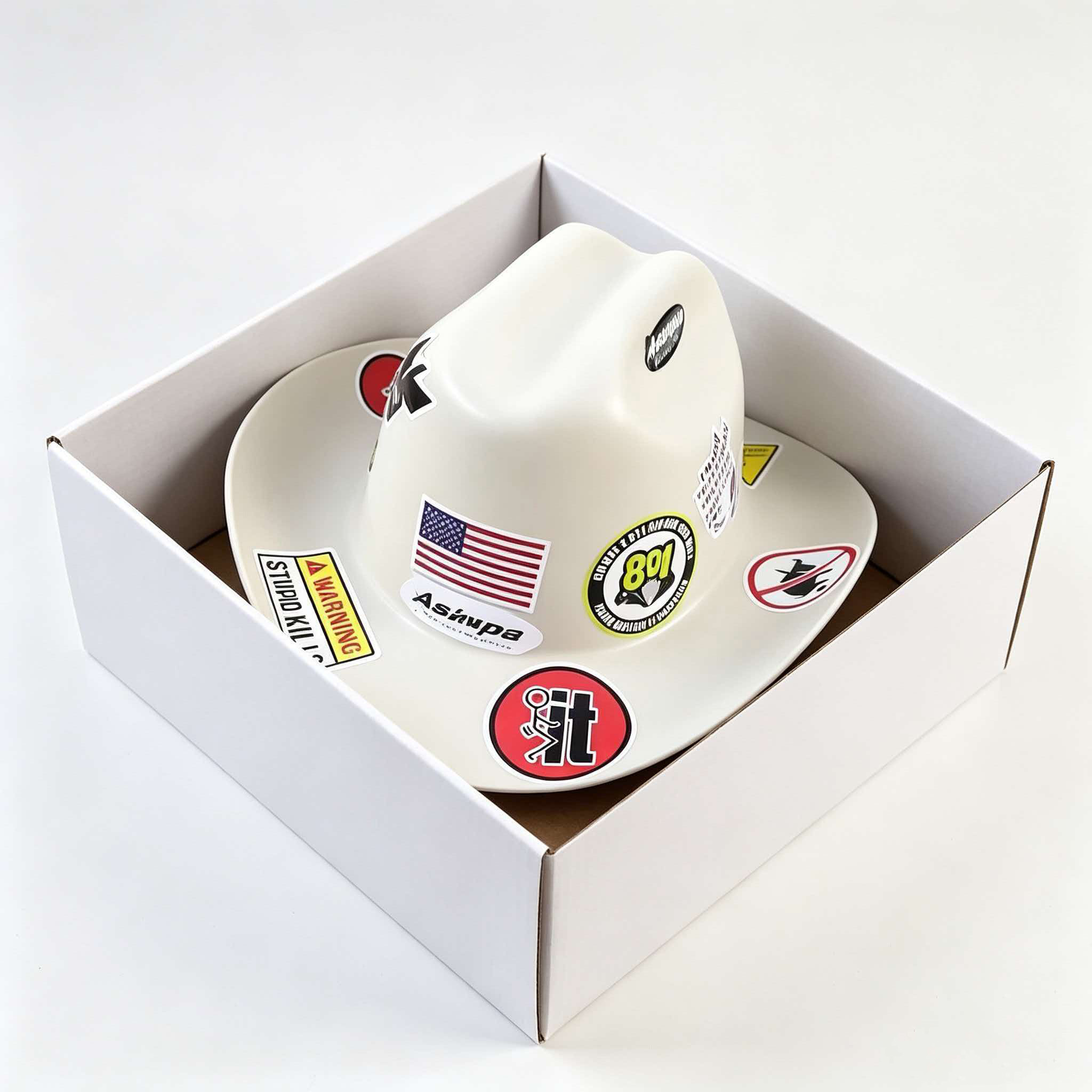 COOL Print - Cowboy Hard Hat for Men Western Style Work Helmet