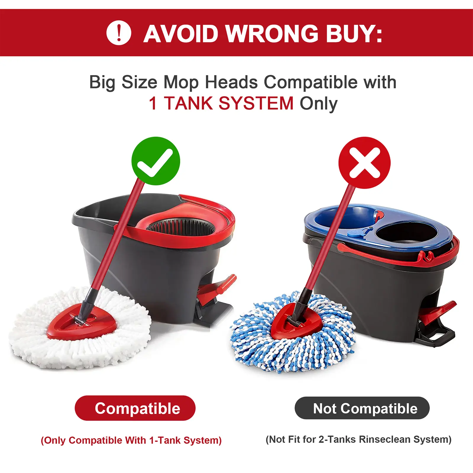 For O-cedar Microfiber Spin Mop Heads Refills & Scrub Brush without handle&bucket,for O-Cedar Easywring Spin Mop 1 Tank System Scrub Replacement Deep Cleaning Pack, Microfiber Mop Heads for concrete floor ,dorm essentials,home essentials