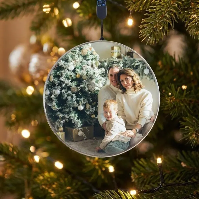 🔥Free Shipping - Digital Memory Orb Ball - 2.7" Crystal Memory Sphere Lamp with Video & Photo | Personalized Digital Gift | USB Video Ornament Ball (White)