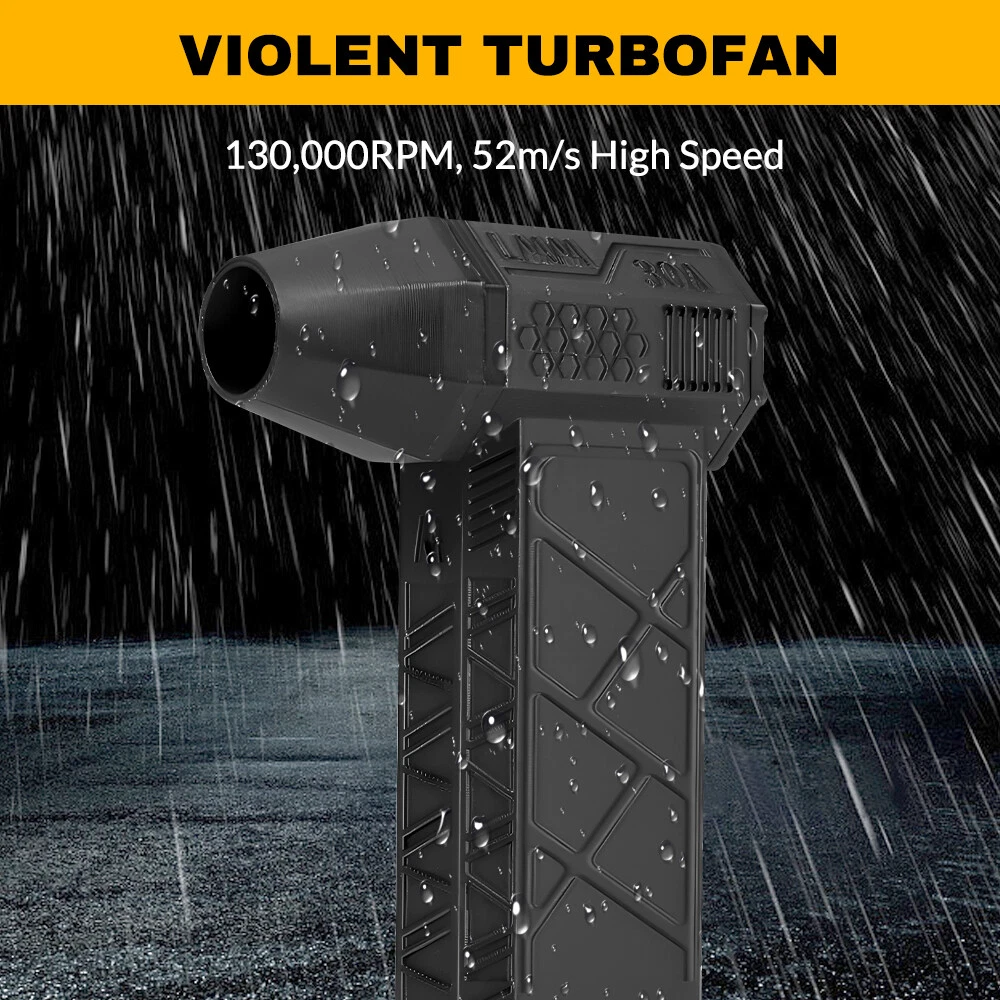 130000RPM Turbo Blower Jet Fan Violent Turbofan Brushless Motor USB Rechargeable