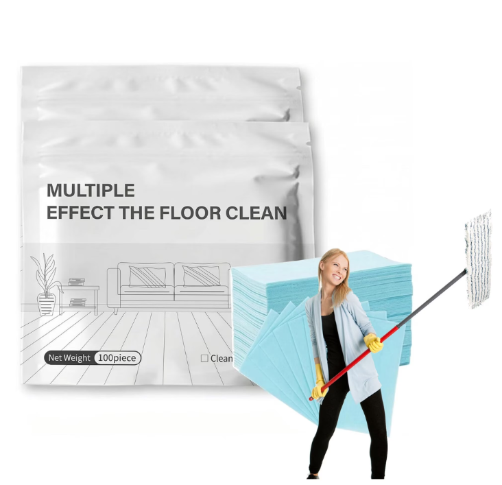 100pcs/package Multi Effect Floor Cleaning Slice,Portable Multi-effect Soluble Floor Cleaner Sheet, for Tile and Plank Flooring Surfaces Concentrate Cleaning Slice