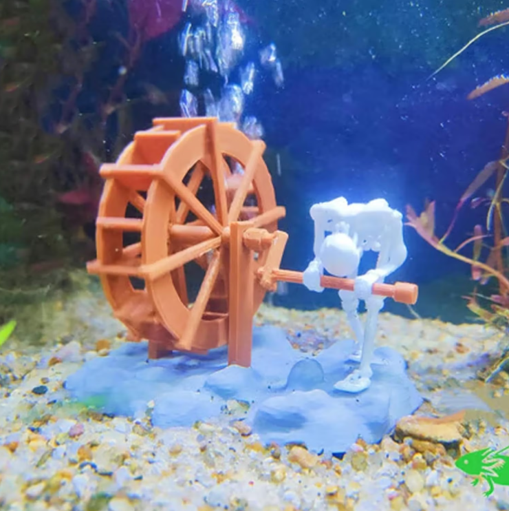 Special Treasure - Bubble Dancing Skeleton Aquarium Ornament – Air Powered Fish Tank Decoration - Dancing Skeleton + Oxygen Pump