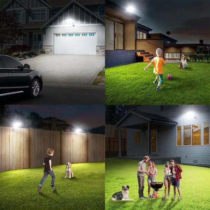 intelamp 1200/3000LM Solar Street Light with Linkable Dual Motion Sensors