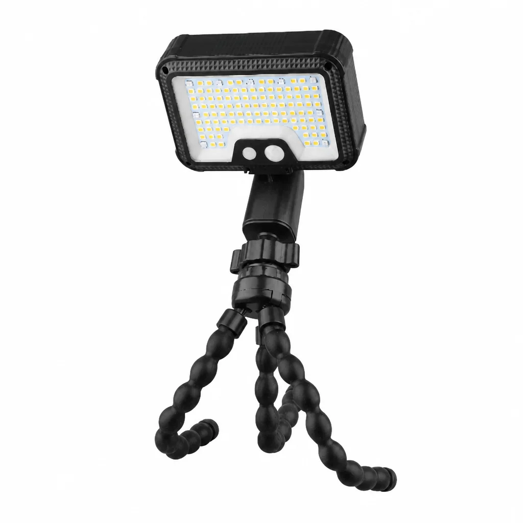 Solar Motion Sensor Camping Lantern - 108 LED, 1200mAh, 7 Colour Modes