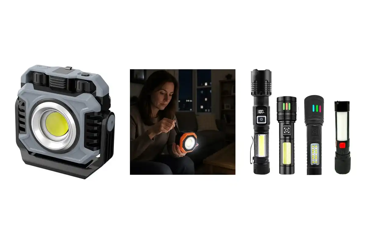 Power Outage Emergency Kit — Lantern + Hand-Crank and Laser Flashlights