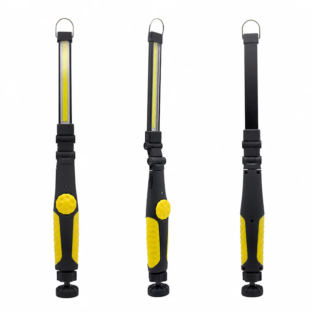 90 Degree Foldable COB Work Light - Magnetic Base and Hook, 18650 1200mAh