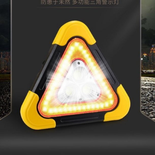 Car emergency triangle warning sign - detail view