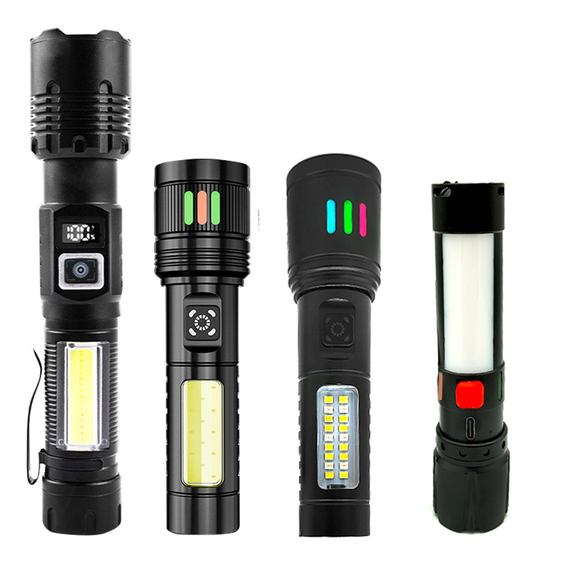 White laser flashlight with side light