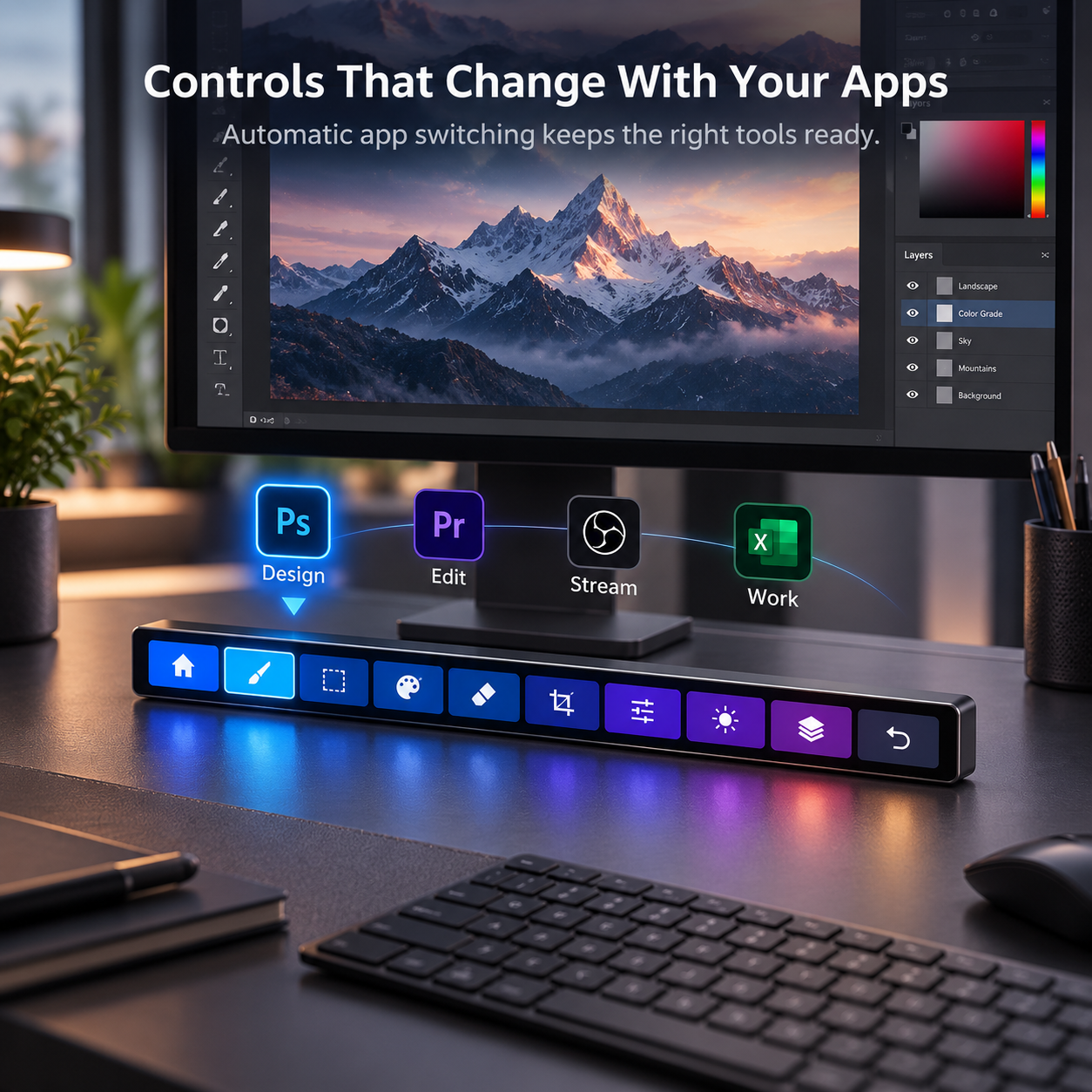 A Customizable Touchscreen Command Center for Your Desk