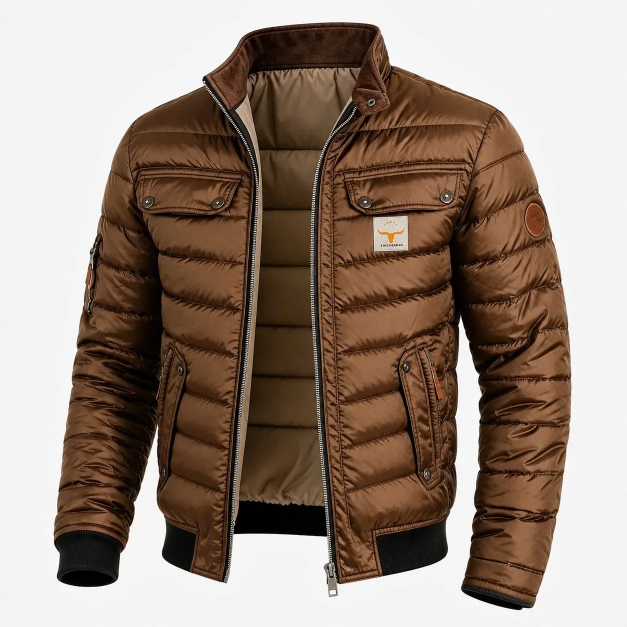 Herren Übergangsjacke in Dunkelbraun