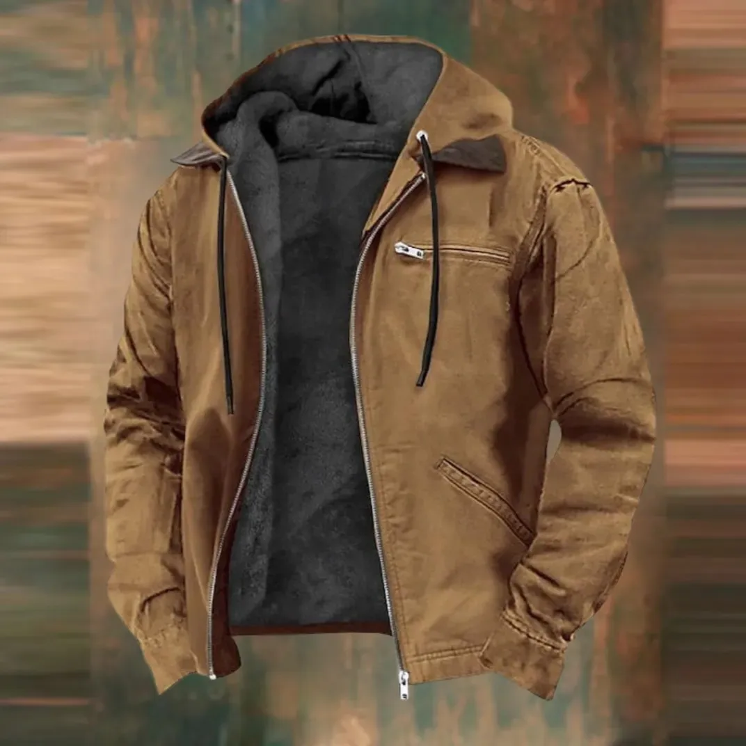 Herren Kapuzenjacke in Khaki