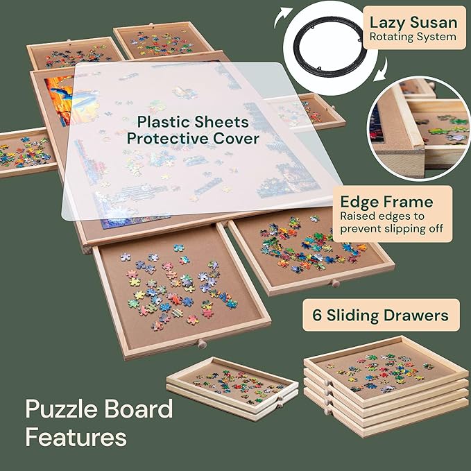 1500 Piece Wooden Jigsaw Puzzle Table-27” X 35”