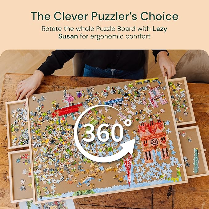 1500 Piece Wooden Jigsaw Puzzle Table-27” X 35”