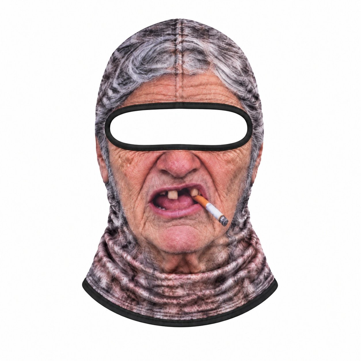 😂Funny Old Man Ski Mask – Hilarious Grandpa Face Cover for Winter & Ski Trips